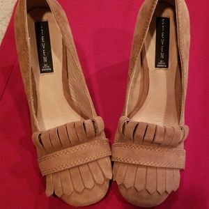 Suede Steve madden chunky heels